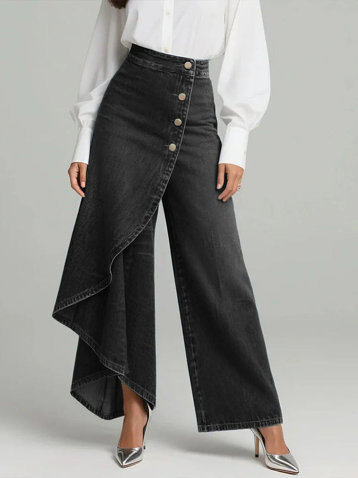 Zyra | Stylish High-Waisted Relaxed Fit Wide-Leg Jeans 3