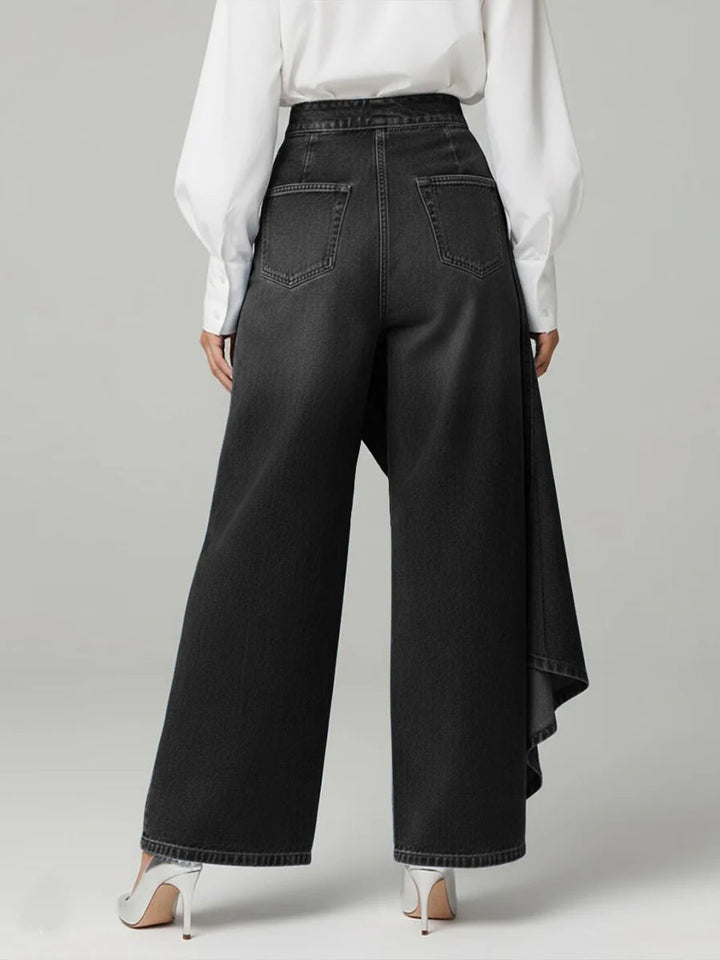Zyra | Stylish High-Waisted Relaxed Fit Wide-Leg Jeans 4