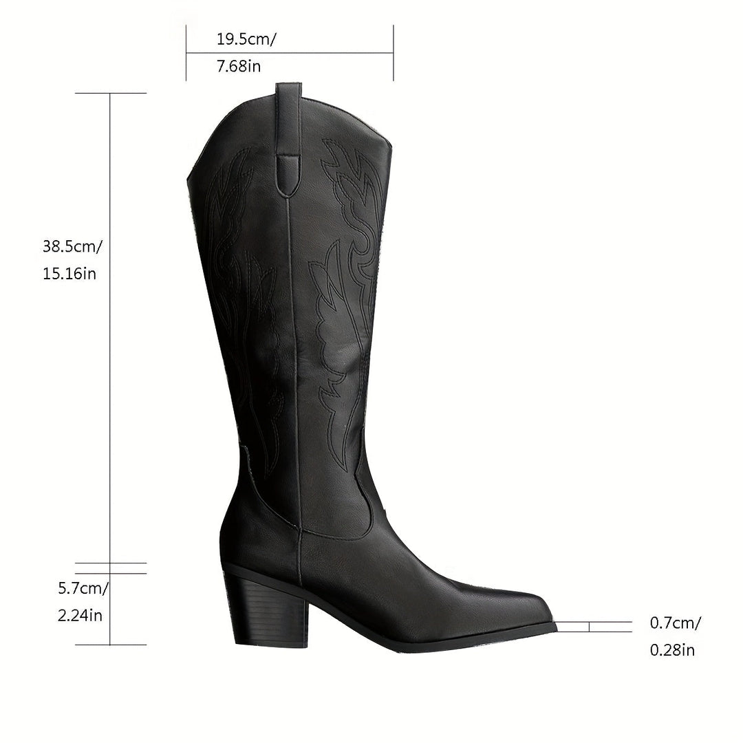 Maren | Cowboy-Stiefel mit weitem Schaft für mühelosen Western-Style