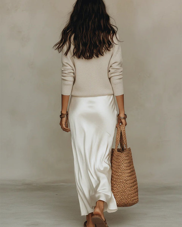Natalie | Stylish Two-Piece Long-Sleeved Midi Dress