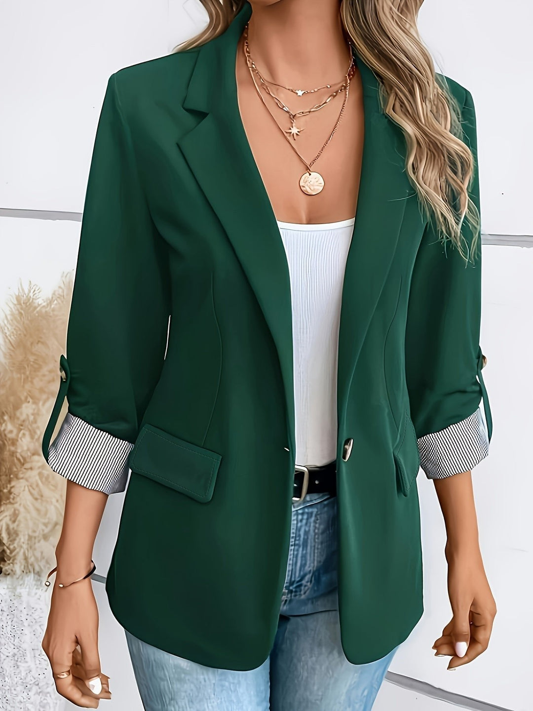 Beatrice | Elegant And Versatile Roll-Up Sleeve Blazer