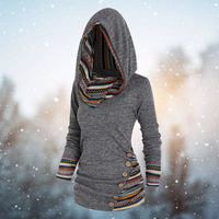 Mandy | Warmer und kunstvoller Tribal-Fleece-Hoodie