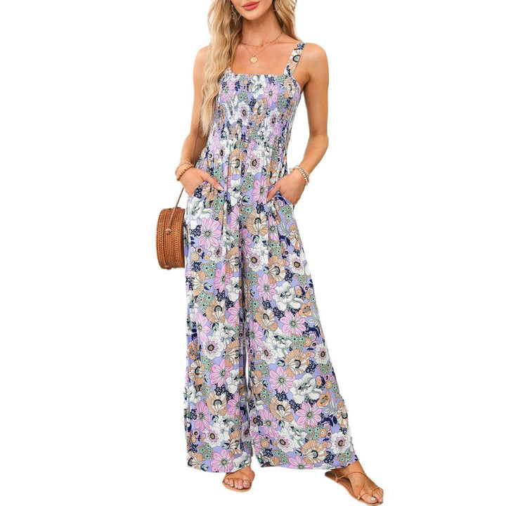 Ursula | Floral Jumpsuit – Elegant Wide-Leg Style for Women