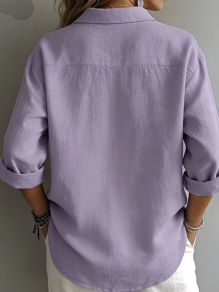 Freya | Relaxed Collared Blouse – Effortless Everyday Style for Women