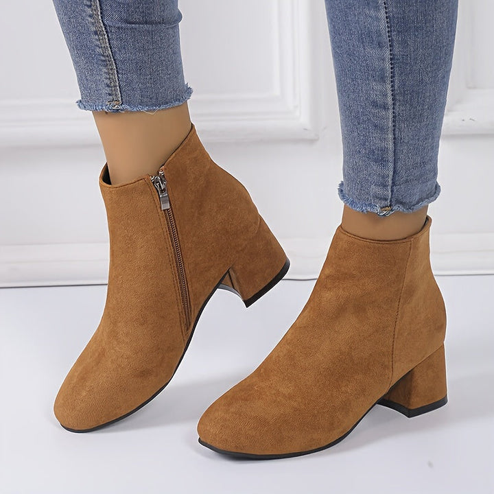 Elizabeth | Elegant Suede-Finish Chelsea Ankle Boots