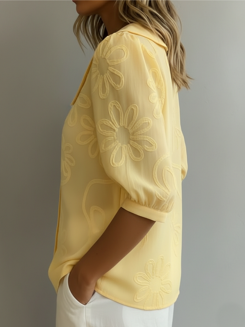 Alyssa | Embroidered Floral Blouse for Women