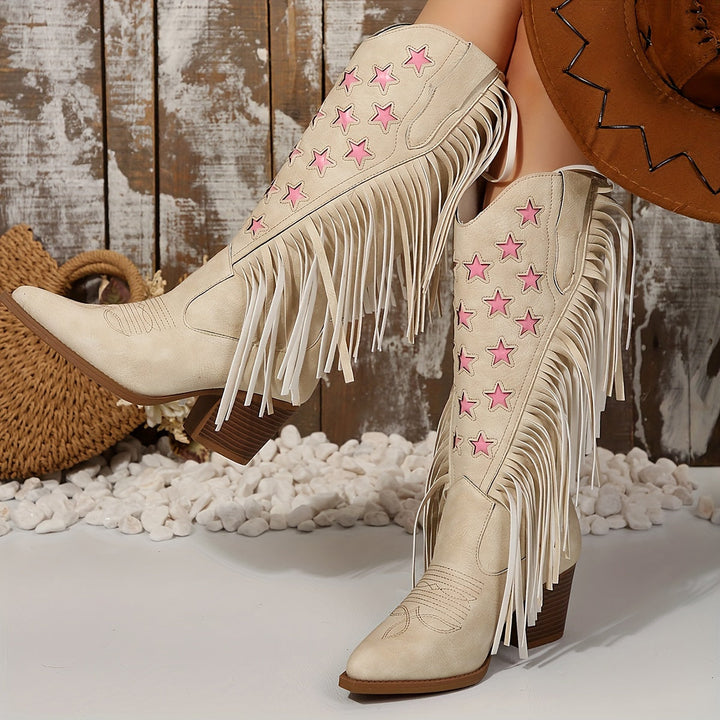 Georgina | Modern And Trendy Fringe Cowboy Boots