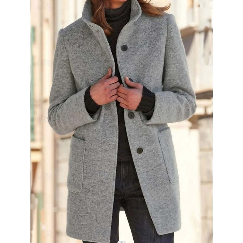 Felicity | Stand-Collar Coat – Timeless Everyday Elegance for Women