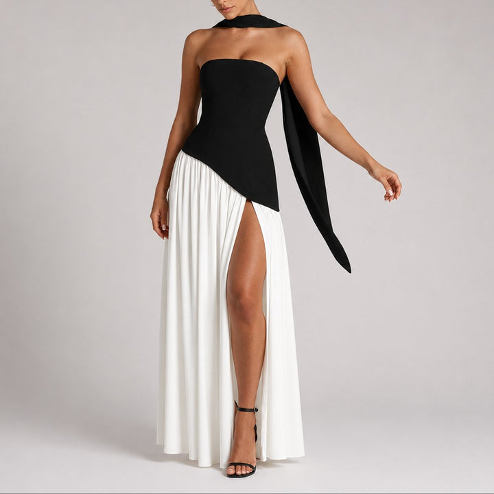 Elena | Elegant Fall Wedding Strapless Maxi Dress