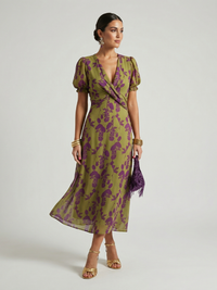 Sienna | Elegantes und feminines Midikleid mit Blumenmuster