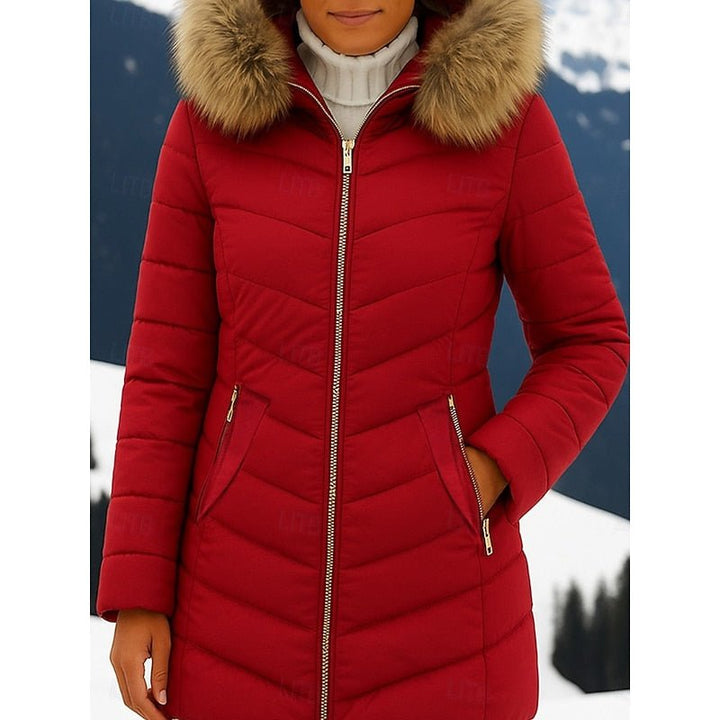 Gwendolyn | Hooded Quilted Winter Parka – Cozy and Flattering
