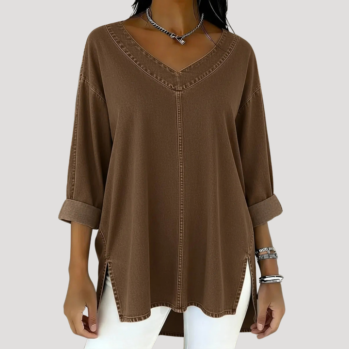 Charlotte | Relaxed And Stylish V-Neck Tunic Top