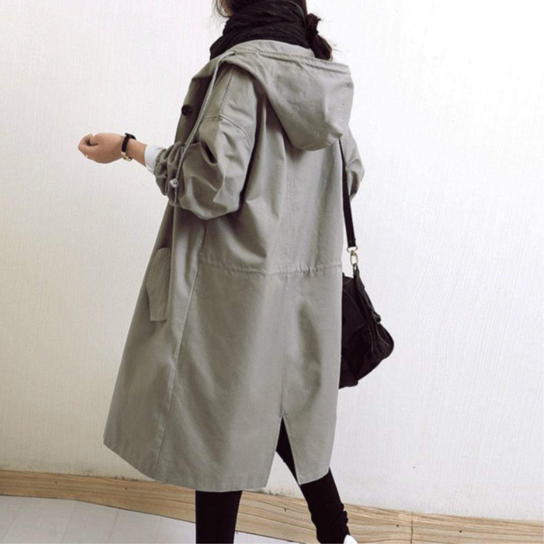 Eleanor | Functional And Elegant Long Hooded Trench Coat