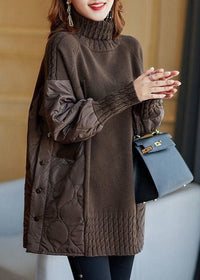 Isla | Modern Patchwork Turtleneck Knit Pullover