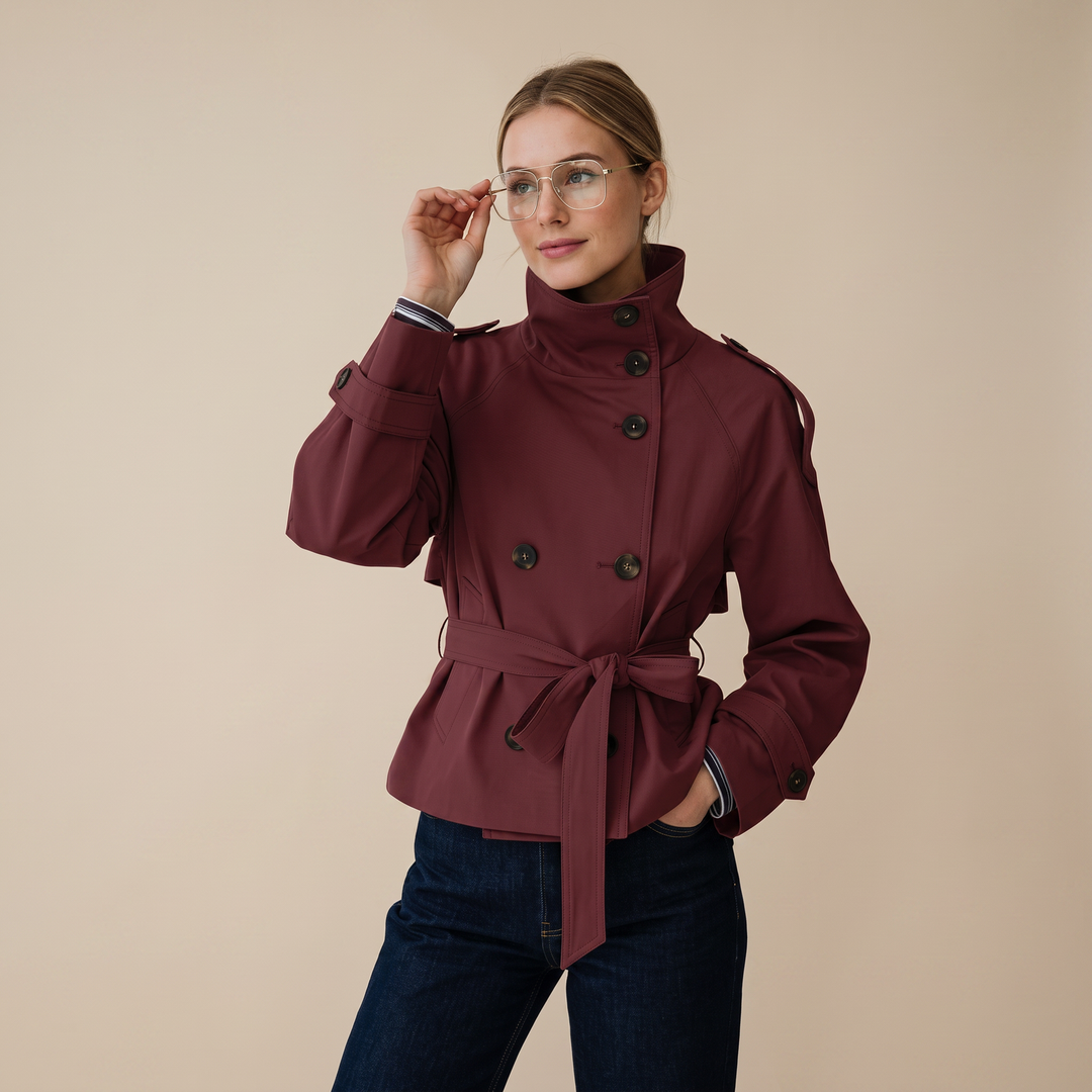 Evelyn | Belted Trench Coat – Timeless Style for Women