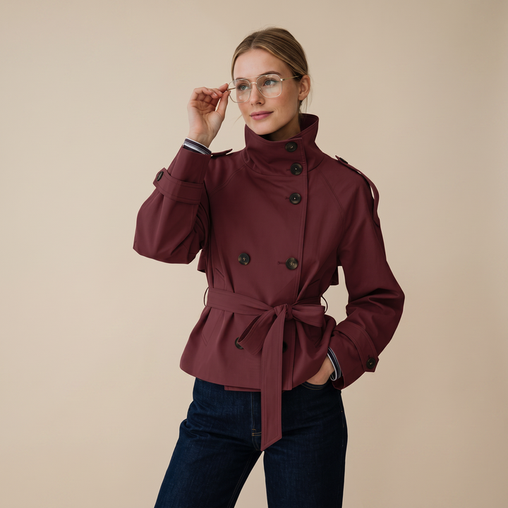Evelyn | Belted Trench Coat – Timeless Style for Women