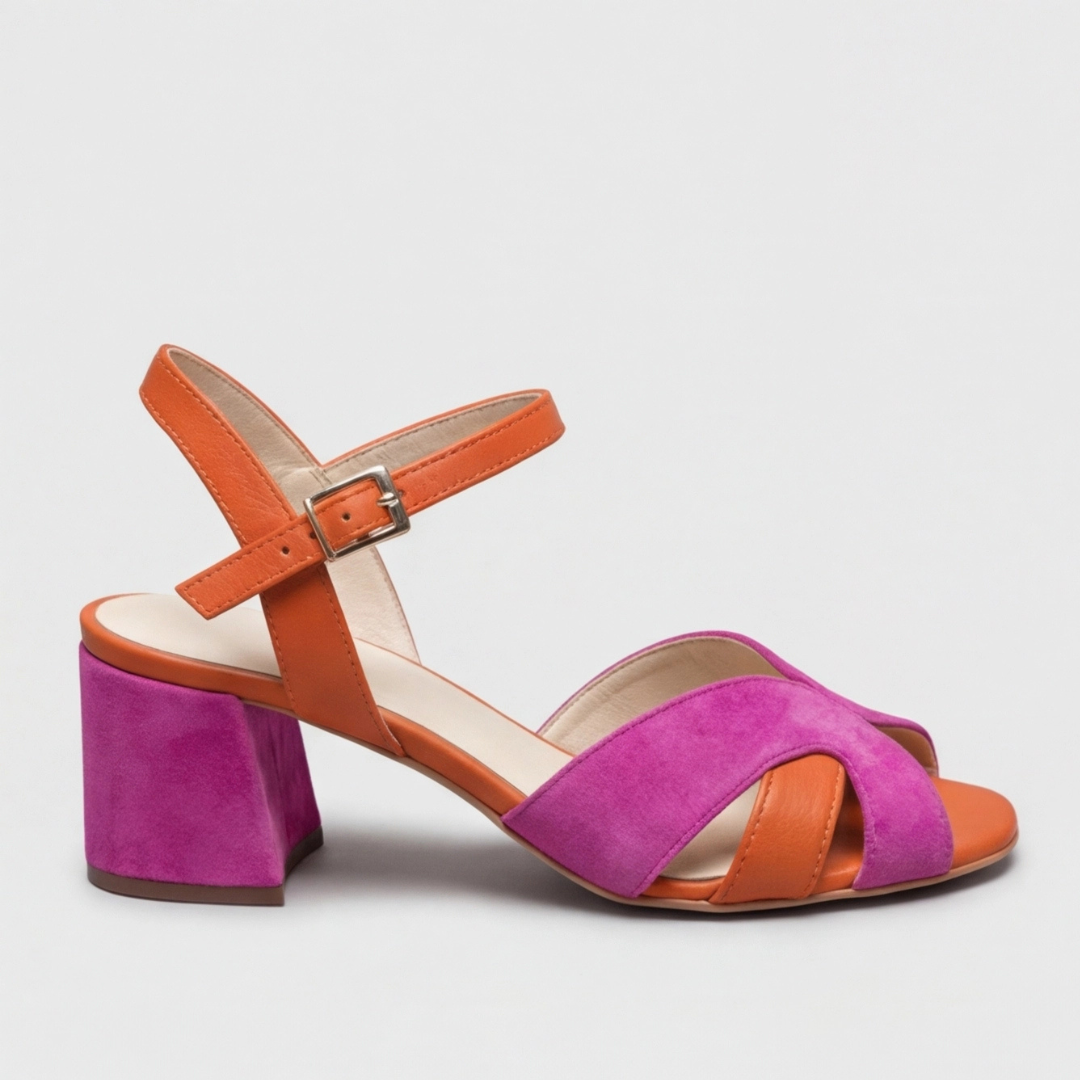 Amanda | Orthopedic Heels – Modern Color Block Design for Women