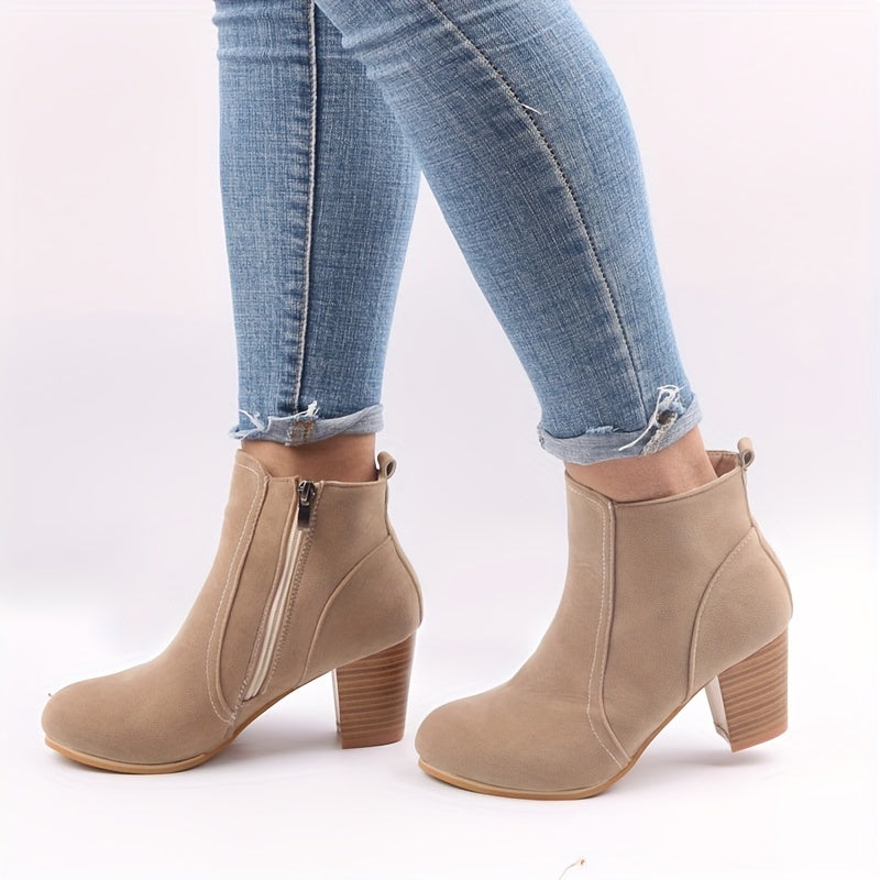 Sienna | Vielseitige Wildleder-Stiefeletten mit Blockabsatz