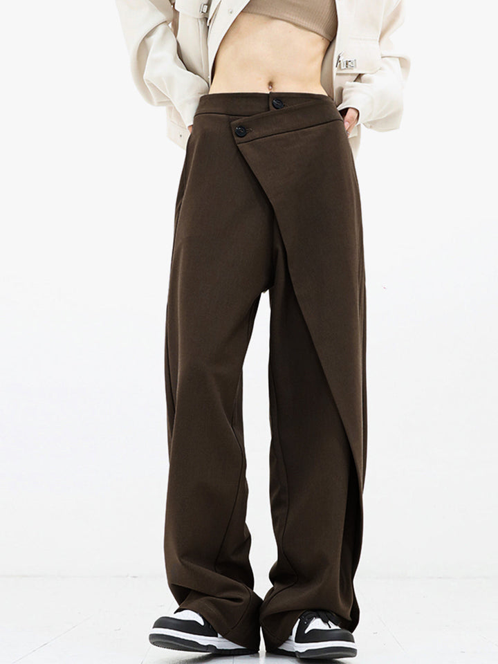 Julia | Moderne, weit geschnittene, asymmetrische Baggy-Hose im lässig-eleganten Stil