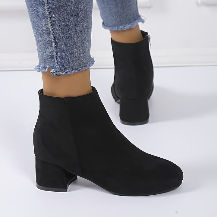 Elizabeth | Elegant Suede-Finish Chelsea Ankle Boots
