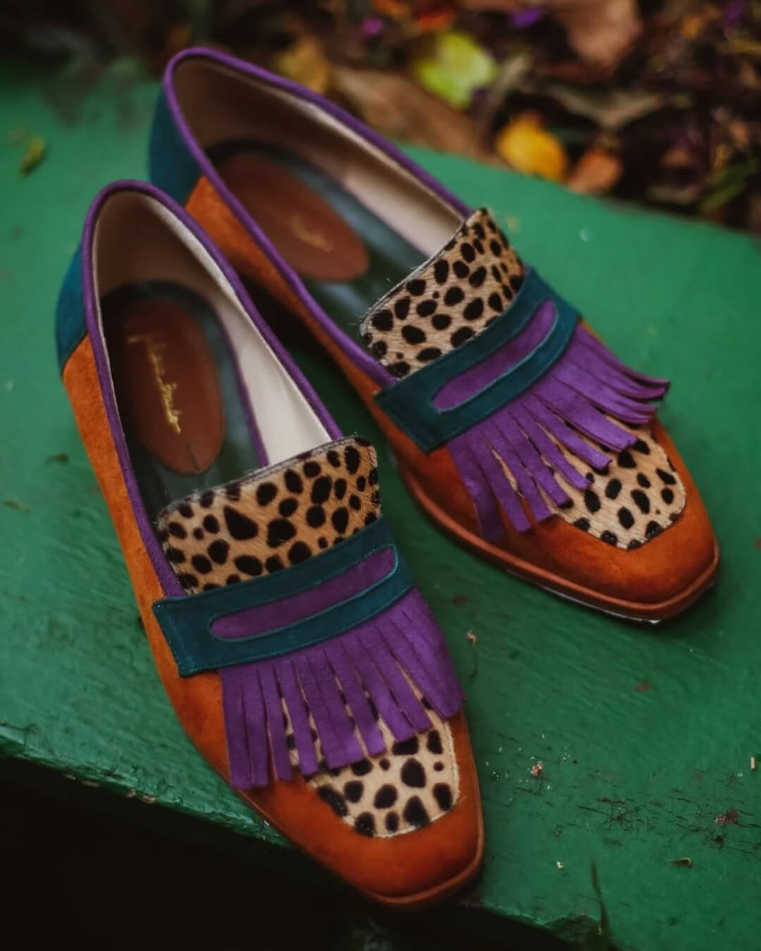 Victoria | Auffällige und stilvolle Loafer mit Animalprint-Fransen