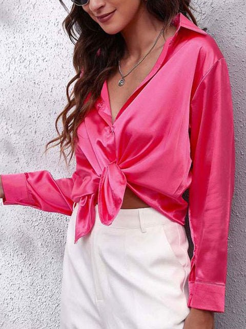 Liora | Silk Shirt – Elegant Long Sleeve Style for Women