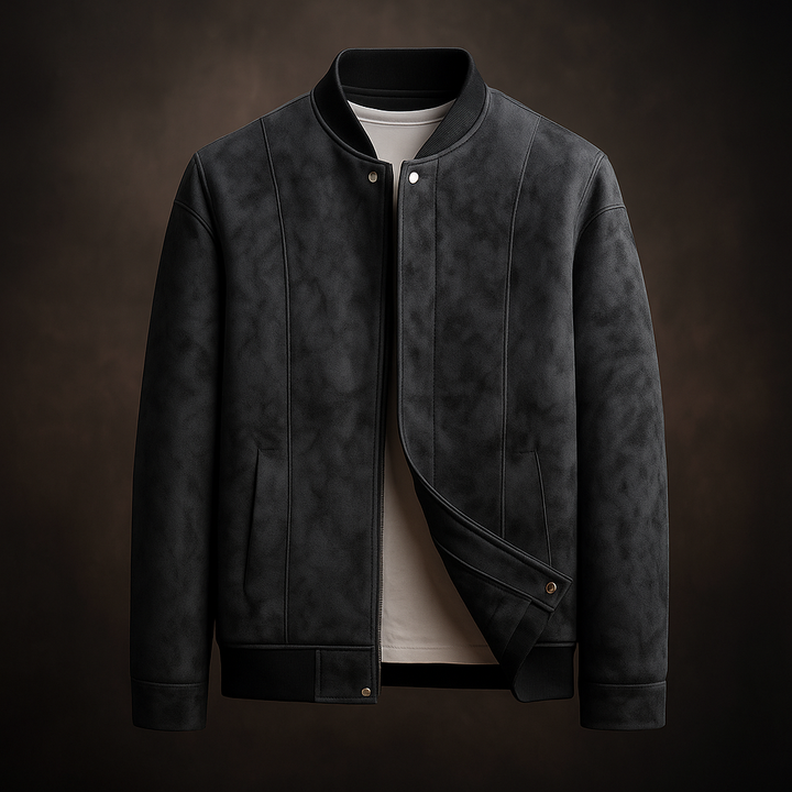 Olyndra | Bomber Jacket – Timeless Vegan Suede Design