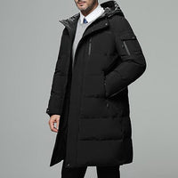 Marcus | Stilvolle und vielseitige lange Kapuzen-Steppjacke