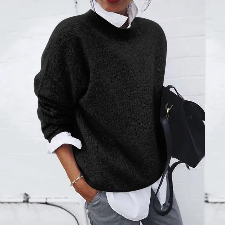 Charlotte | Maglione girocollo in misto cashmere dalla vestibilità comoda