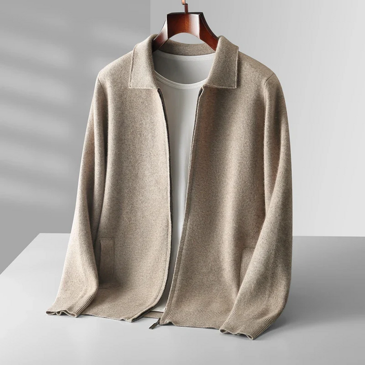 Oliver | Stilvolle und vielseitige Herren-Strickjacke mit durchgehendem Reißverschluss