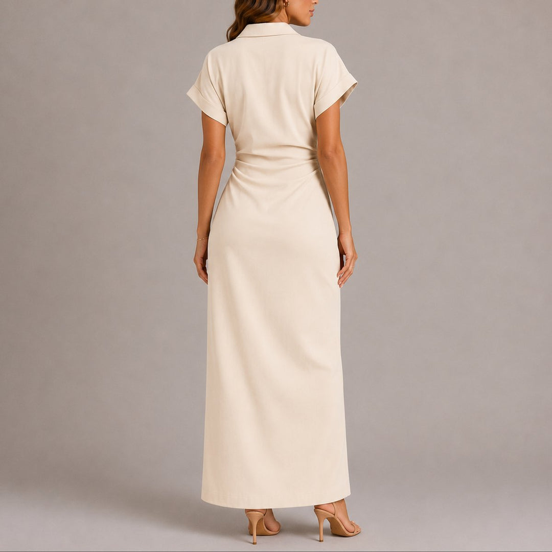 Harper | Modern Fall Wedding Maxi Shirt Dress