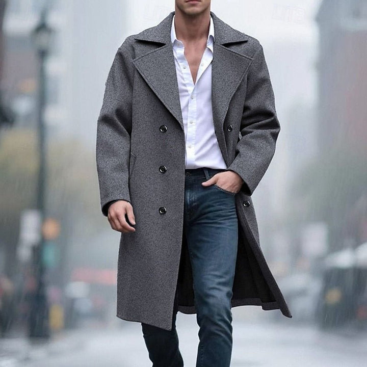 Barnaby | Tailored Long Overcoat – Timeless Warmth for Men