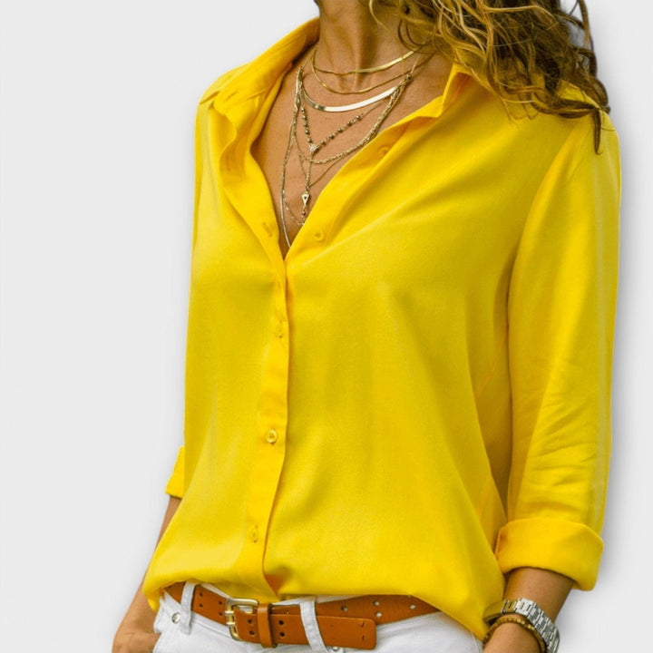 Isla | Button-Up Blouse – Timeless Design for Women