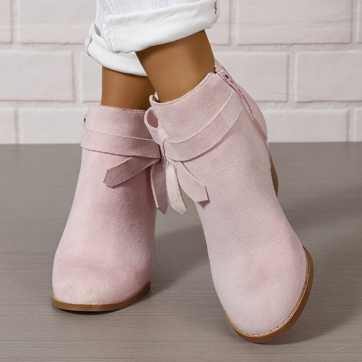 Daisy | Feminine And Sophisticated Bow Detail Ankle Boots