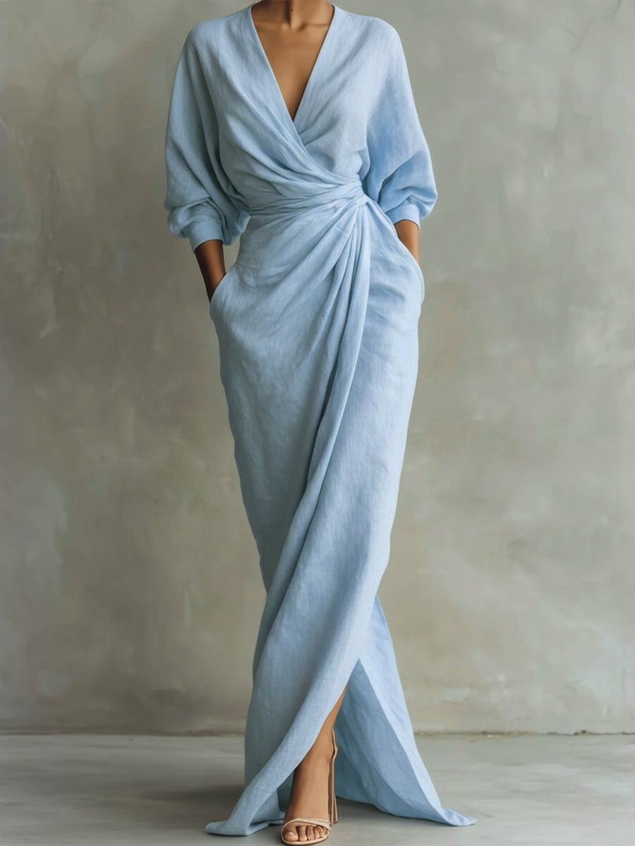 Scarlett | Stylish Wrap Long-Sleeved Maxi Dress