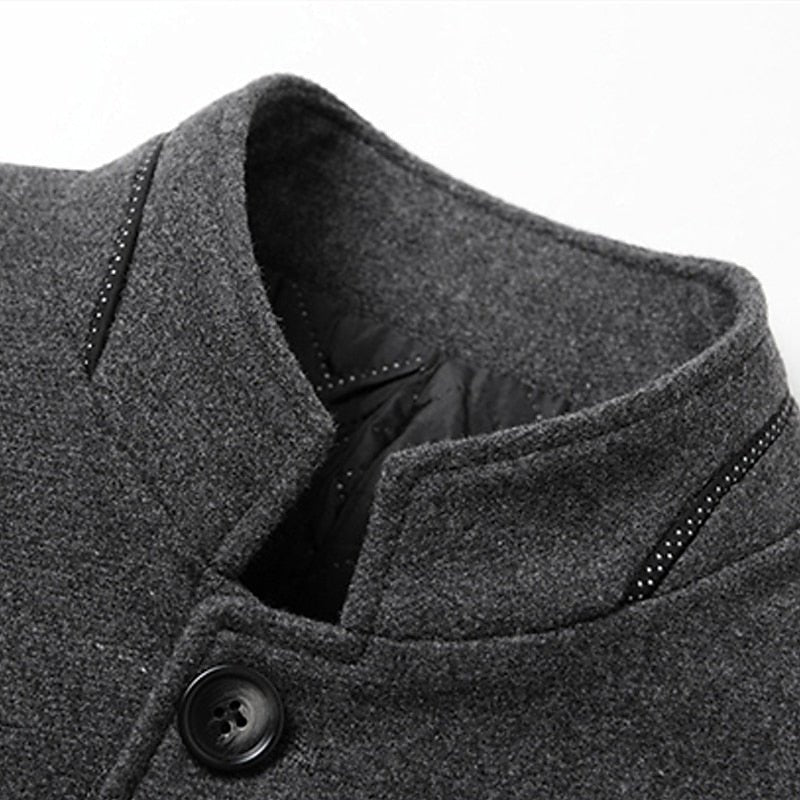 Gregory | Stand-Collar Overcoat – Timeless Style for Men