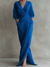 Scarlett | Stylish Wrap Long-Sleeved Maxi Dress