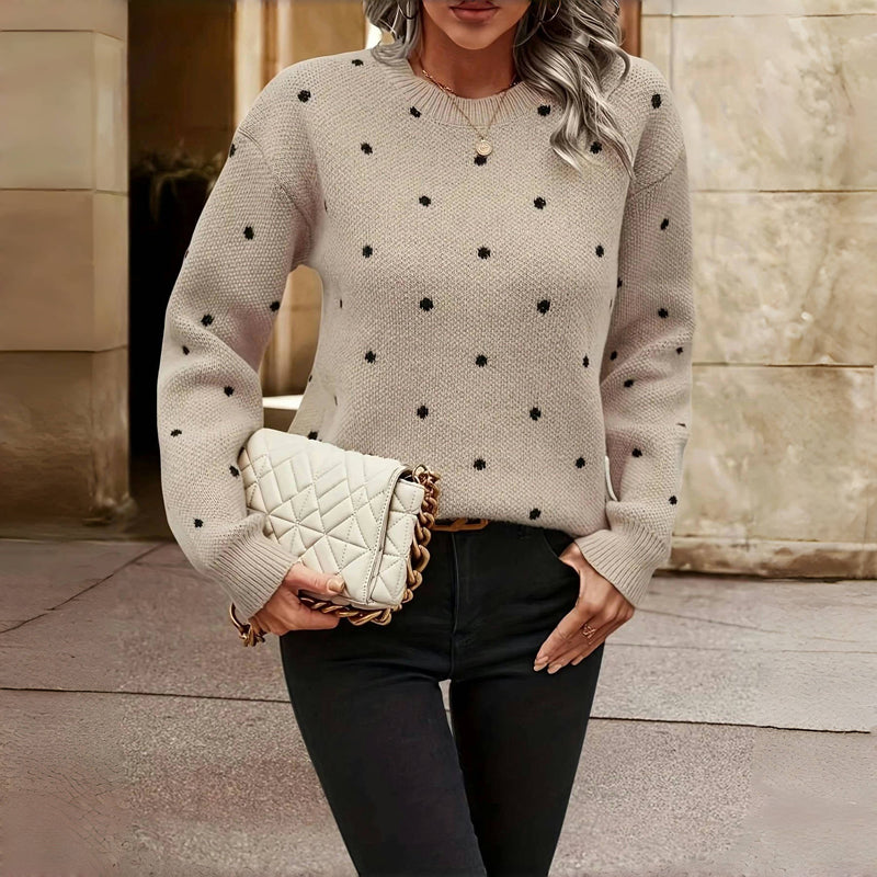 Victoria | Elegant Dotted Knit Sweater For Effortless Everyday Style