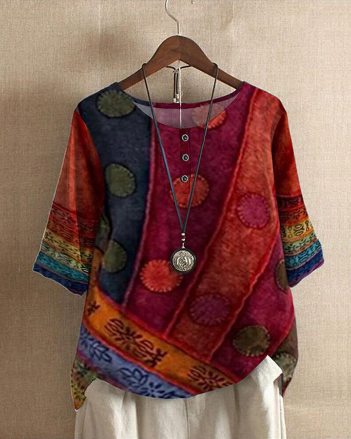 Isla | Lässiges, alltägliches Tunika-Oberteil im Boho-Stil