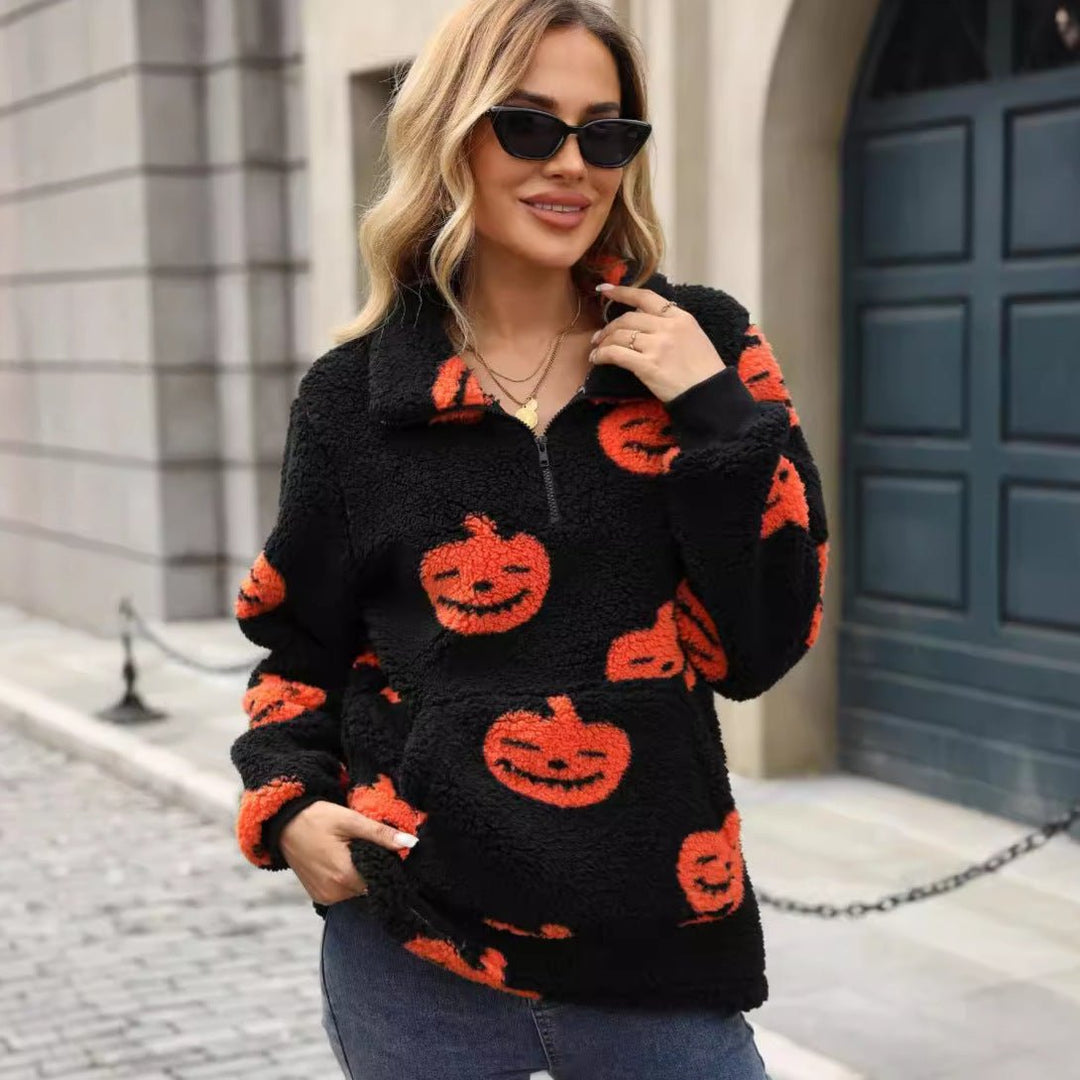 Dreem | Plush Pullover – Fun Halloween Design for Women