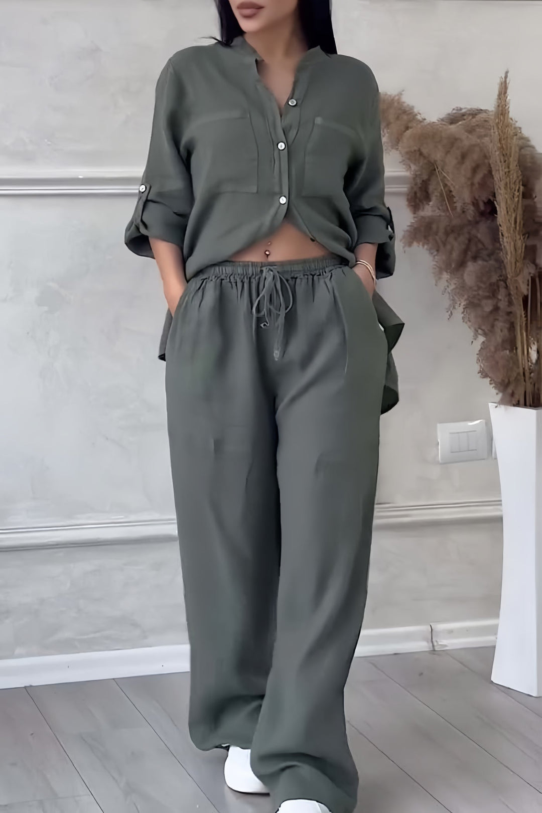 Emma | Elegante e chic completo in lino a due pezzi