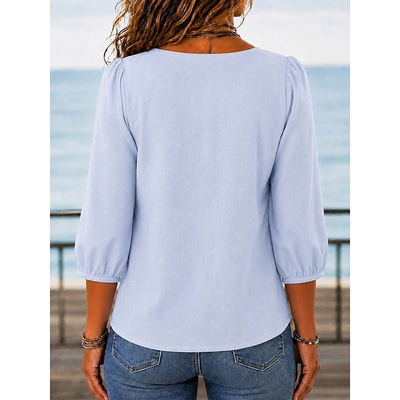 Fern | Lace-Trimmed Blouse for Women with Square Neckline