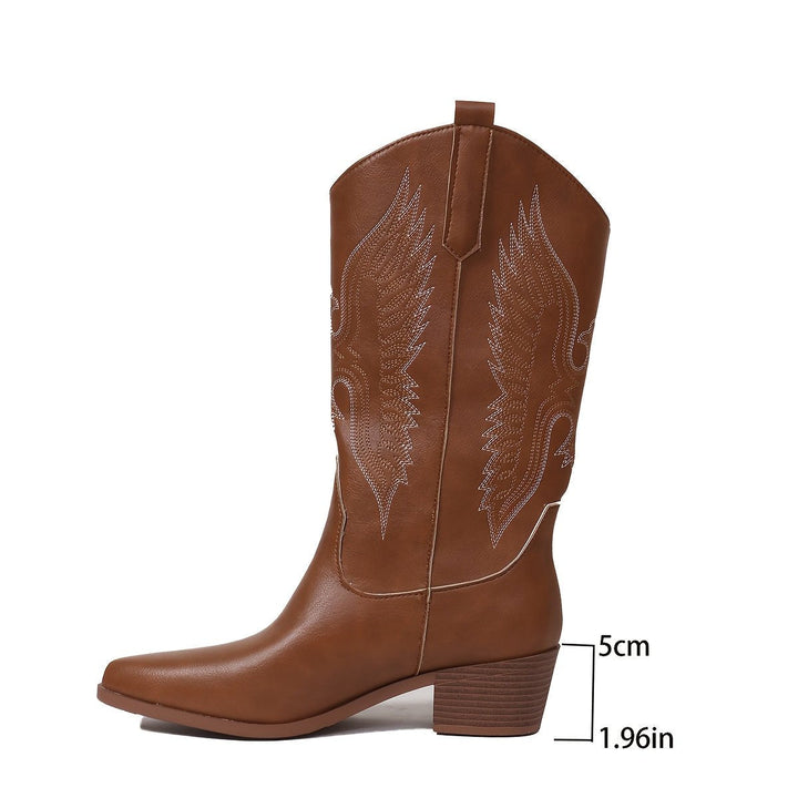 Tanja | Elegant And Stylish Wide-Calf Cowboy Boots