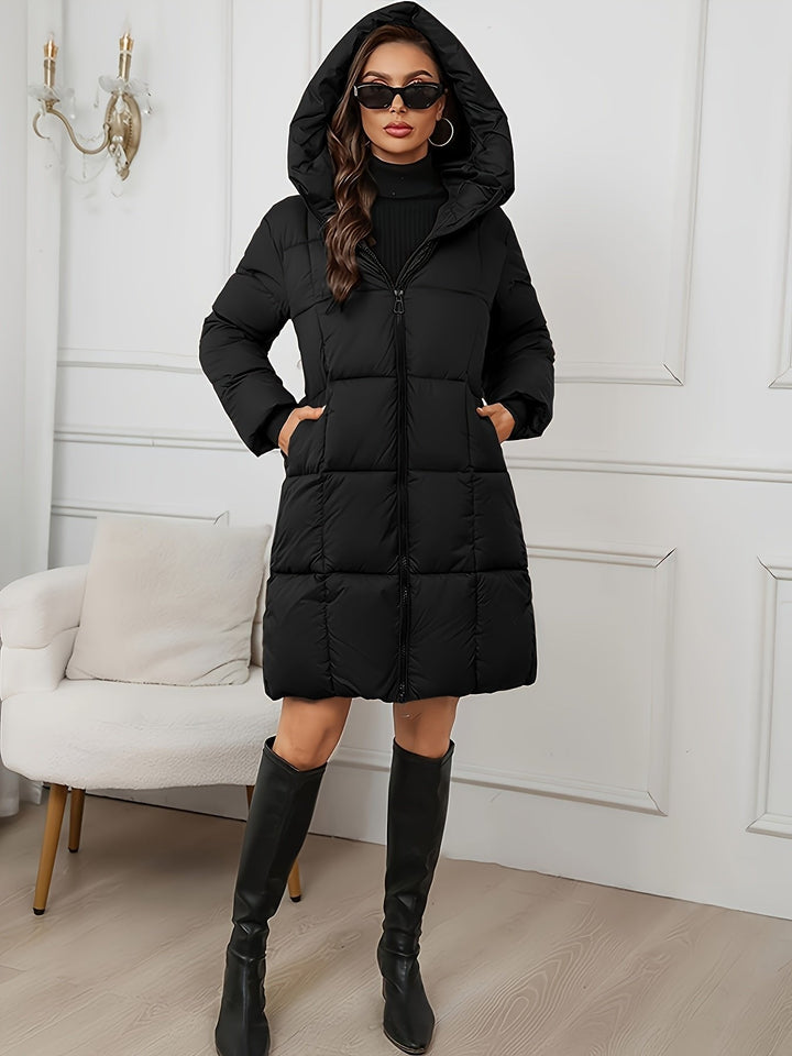 Camilla | Hooded Longline Puffer Coat for Everyday Elegance