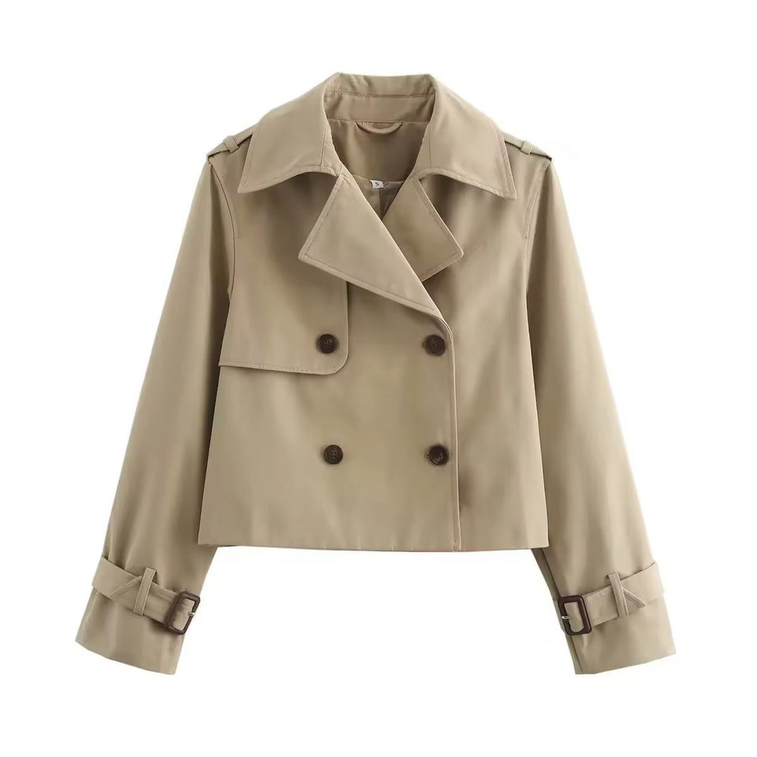 Leah | Trench coat moderno corto doppiopetto