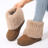 Penelope | Kuschelige Winter-Schneestiefel aus Wildleder mit Kunstfellfutter