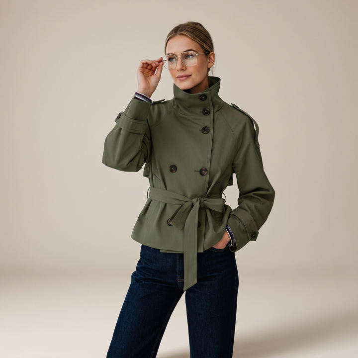Evelyn | Belted Trench Coat – Timeless Style for Women