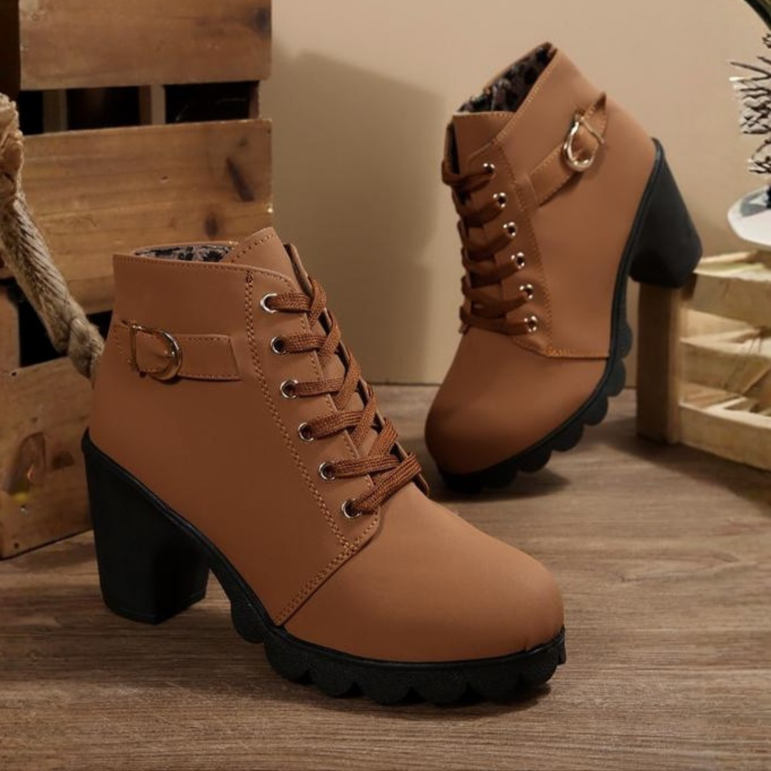 Emma | Sophisticated And Practical Lace-Up Ankle Boots