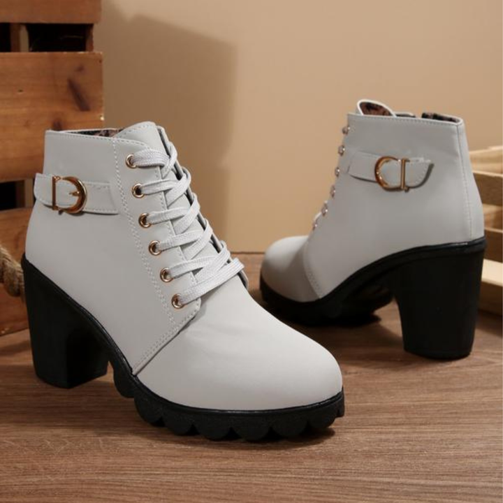 Emma | Sophisticated And Practical Lace-Up Ankle Boots
