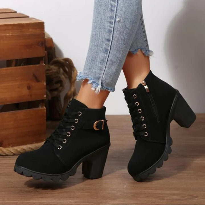 Emma | Sophisticated And Practical Lace-Up Ankle Boots